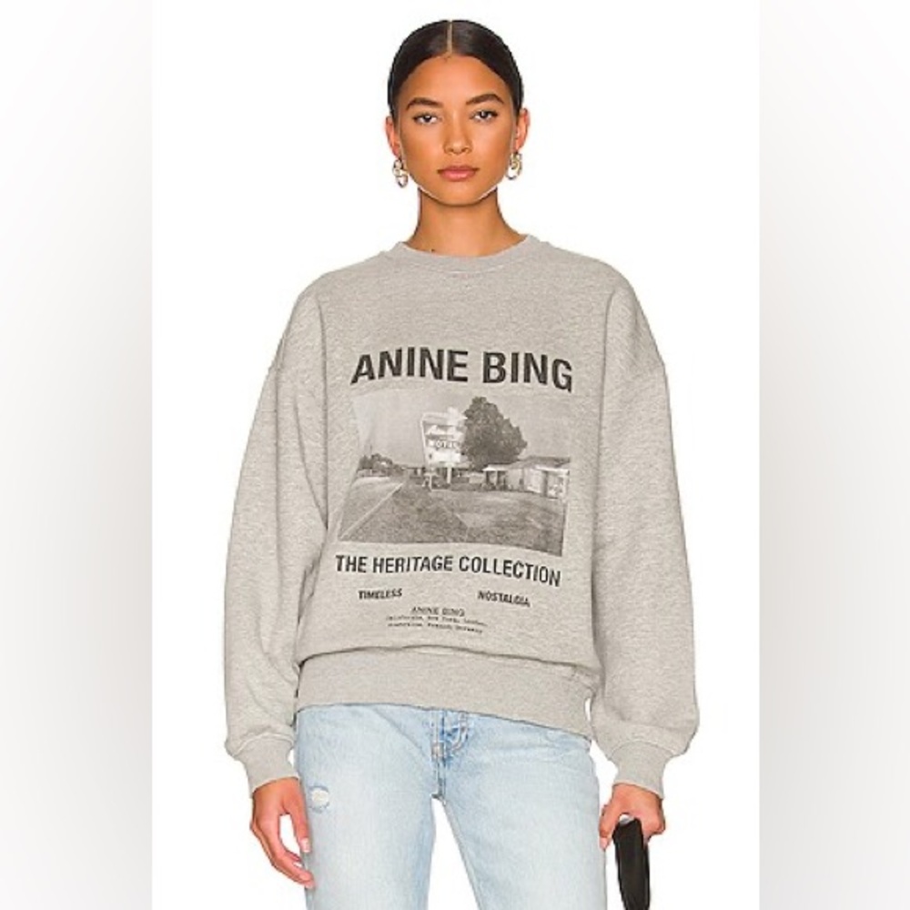 Kenny Sweatshirt Motel in Heather Grey ANINE BING